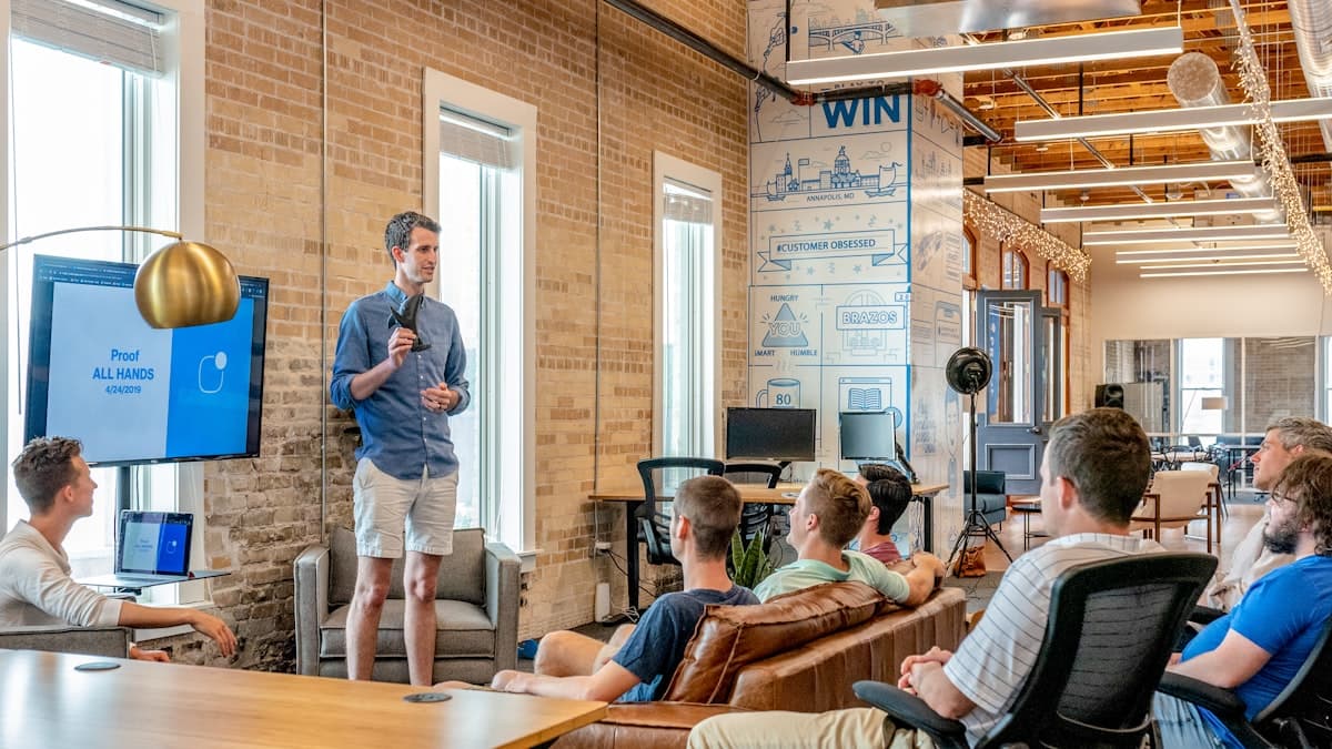 Senior technology leader advising a business team