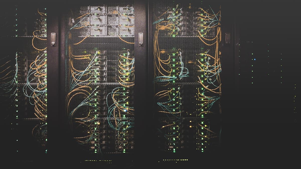 Server racks in a modern data centre